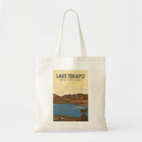 Lac Tekapo New Zealand Travel Art Vintage