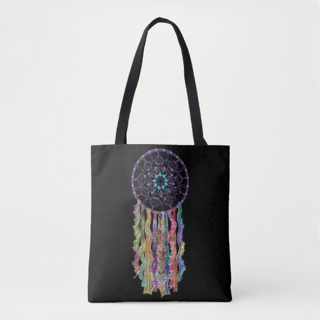 Tote Bag Lace Dreamcatcher | Style Boho (Devant)