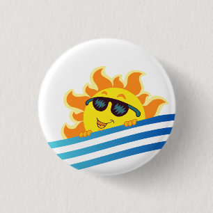 Tote Bag Lächeln Sonne Button