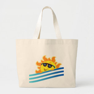 Tote Bag Lächelnde Sonne Jumbo Stoffbeutel
