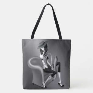 Tote Bag Lady Saxophoniste - Fourre-tout À L'Épaule Inspiré