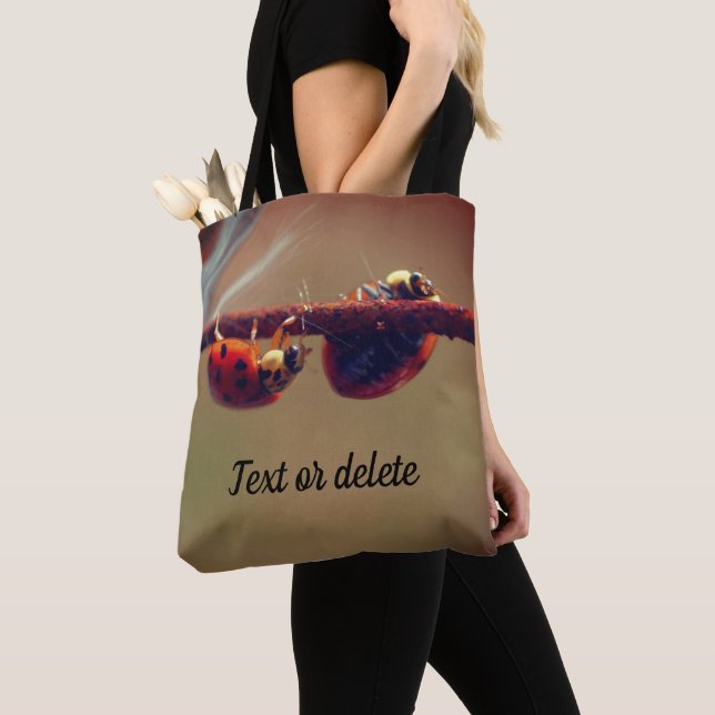 Tote Bag Ladybugs Équilibrer gros plan Personnalisé (De près)