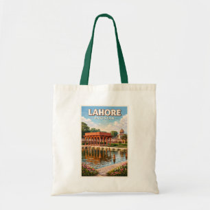 Tote Bag Lahore Pakistan Jardins Illustration Voyage Art