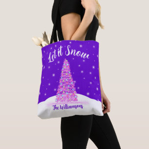 Tote Bag Laisser neiger rose sapin vacances