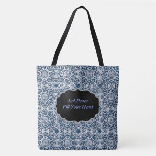 Tote Bag Laissez la paix remplir votre coeur Fourre-tout