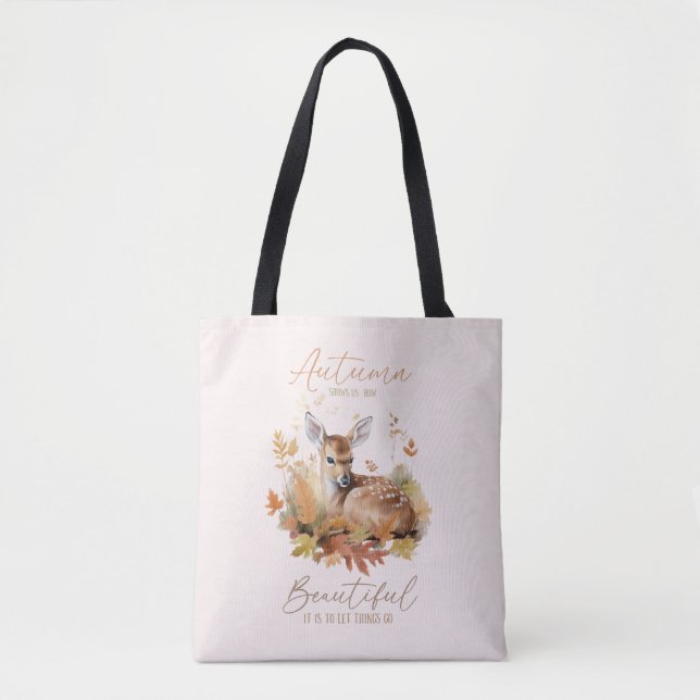 Tote Bag Laissez les choses passer l'automne (Devant)