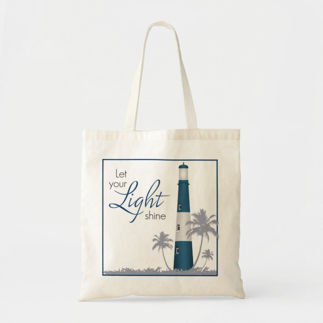 Tote Bag "Laissez votre éclat léger !" Marine de (Devant)