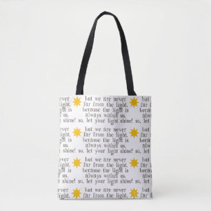 Tote Bag Laissez votre lumière briller Fourre-tout