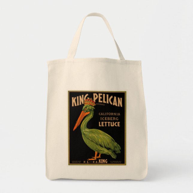 Tote Bag Laitue de marque King Pelican (Devant)