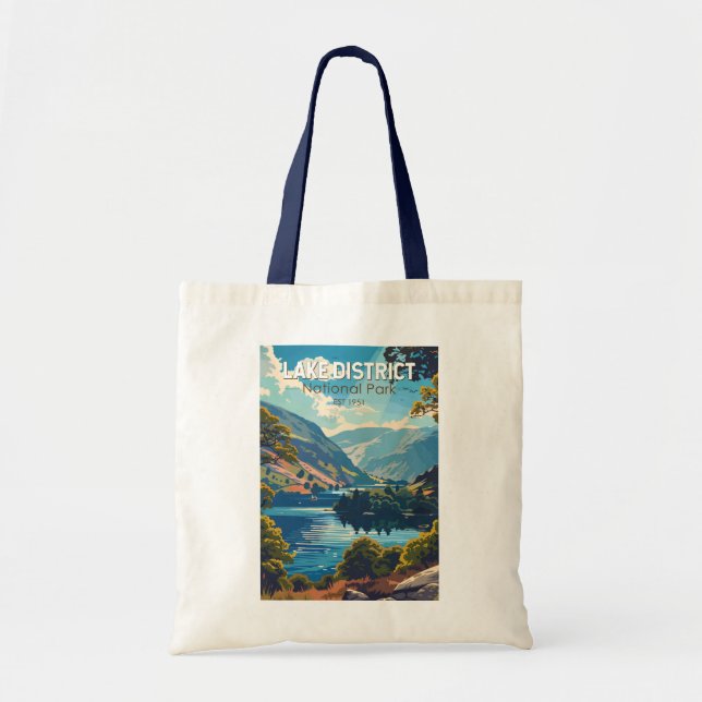Tote Bag Lake District National Park England Travel Art (Devant)