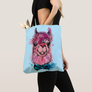 Tote Bag Lama rose mignon
