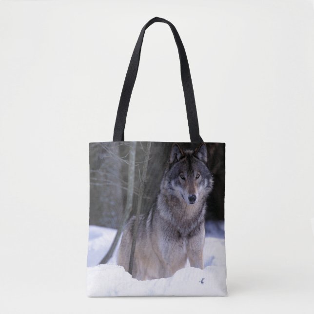 Tote Bag L'Amérique du Nord, Canada, Canada oriental, loup (Devant)
