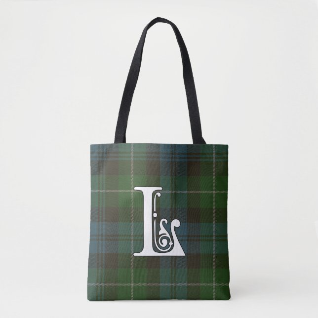 Tote Bag Lamont Clan Tartan Monogramme (Devant)