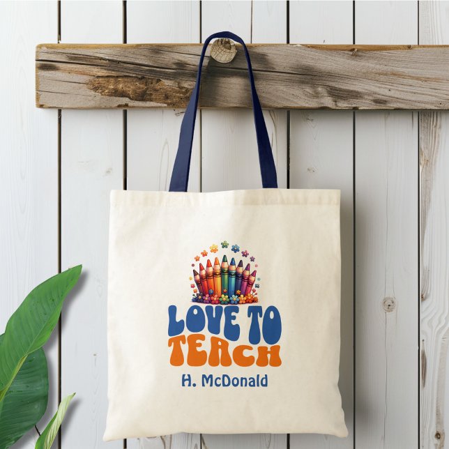 Tote Bag L'amour à enseigner personnalisé (Créateur téléchargé)
