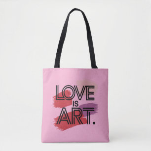Tote Bag L'amour Abstrait est Artistes d'art Valentines Min