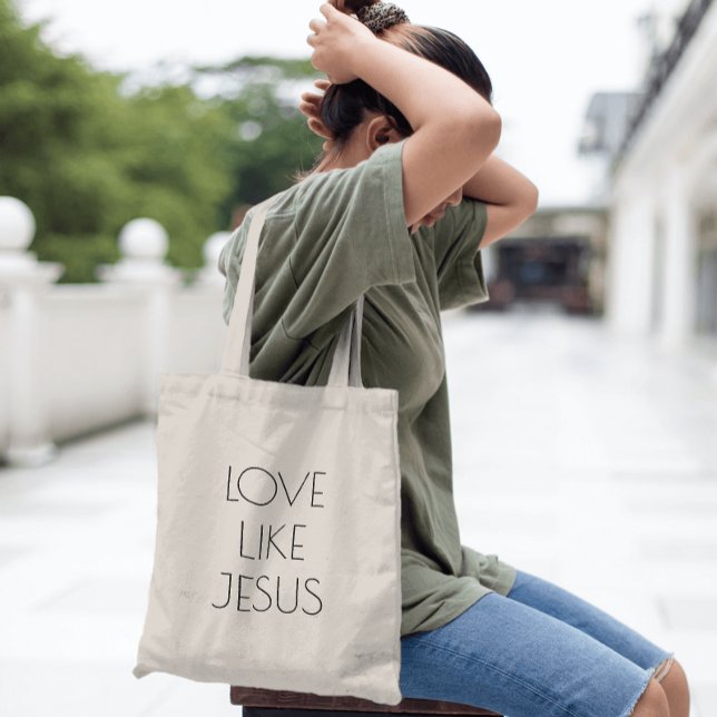 Tote Bag L'amour comme l'Église Jésus (Créateur téléchargé)