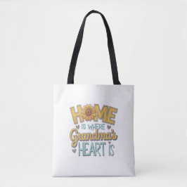 Tote Bag L'amour de grand-mère Tournesol Coeur Maison Desig