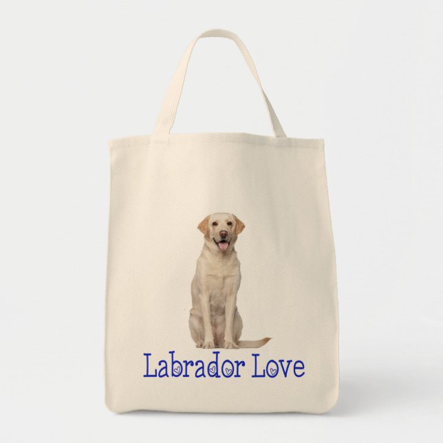 Tote Bag L'amour du chien chiot du Labrador (Devant)