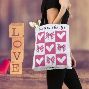 Tote Bag L'amour est dans le style Coeur du bloc de l'air