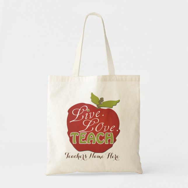 Tote Bag L'amour vivant enseignent le cadeau de professeur (Devant)