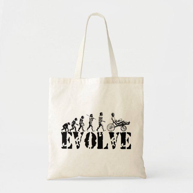 Tote Bag L'amusement couché d'évolution de bicyclette (Devant)