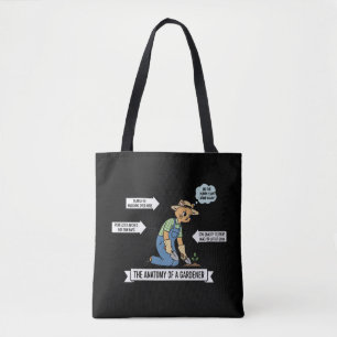 Tote Bag L'anatomie drôle d'un chat jardinier Amateur de