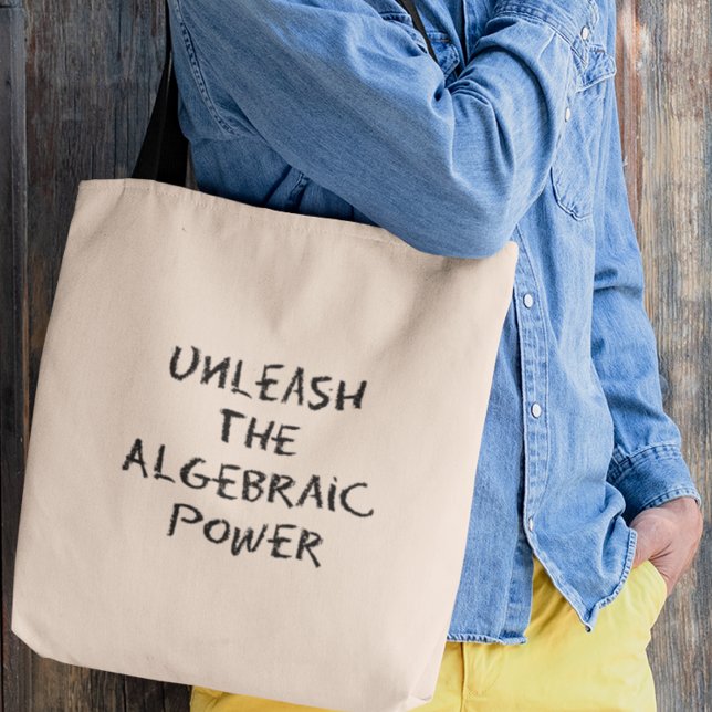 Tote Bag Lancer le don Algebraic Power Math Enseignants (Shop now and let your algebraic passion shine!)