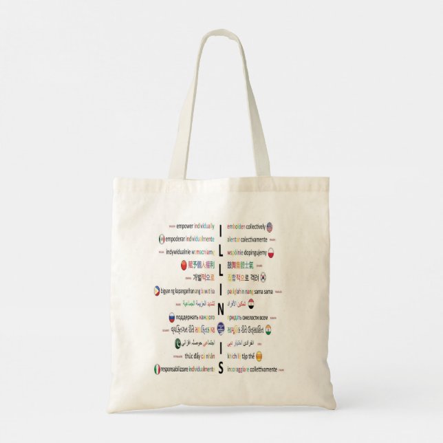 Tote Bag Langues de l'Illinois (Dos)