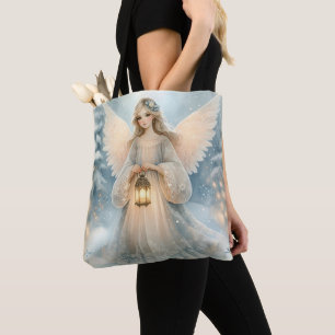 Tote Bag Lanterne céleste d'ange d'hiver de grâce
