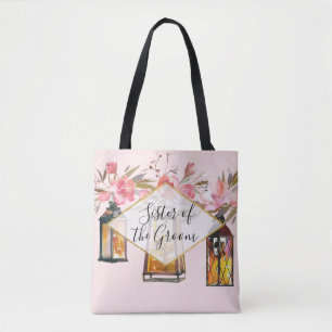 Tote Bag Lanternes rustiques Rose Soeur d'or de la chambre