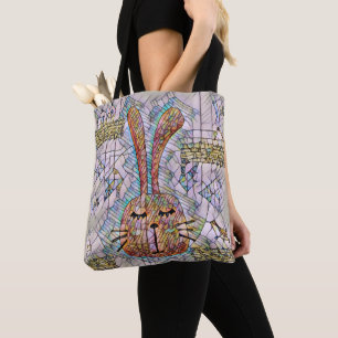 Tote Bag lapin Abstrait