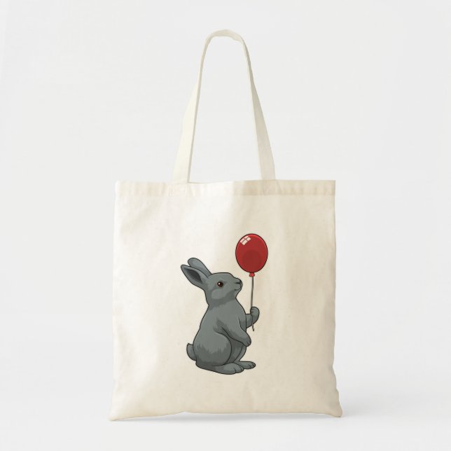 Tote Bag Lapin avec ballon (Devant)