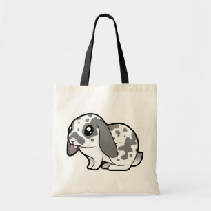 Tote Bag Lapin de dessin animé (oreille tombante poil lisse