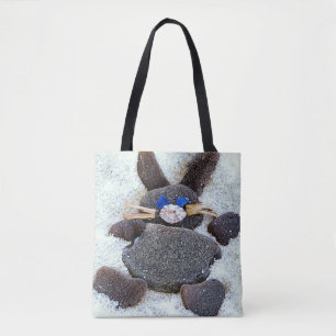Tote Bag Lapin en verre marin - fourre-tout