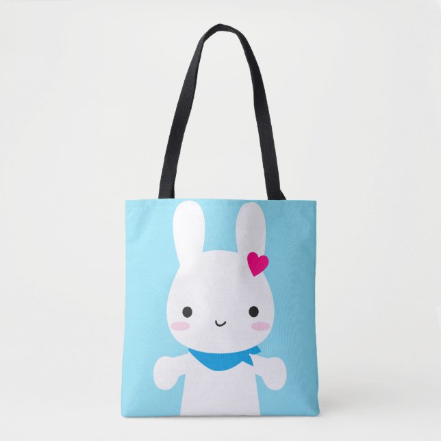 Tote Bag Lapin et panda mignons superbes de Kawaii (Devant)