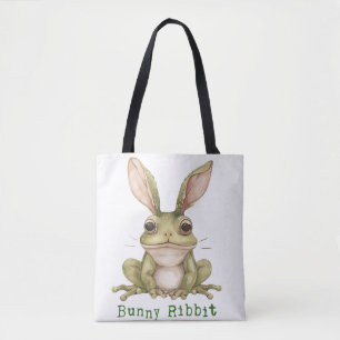 Tote Bag Lapin Grenouille Crapaud Oreilles Tombantes Drôle