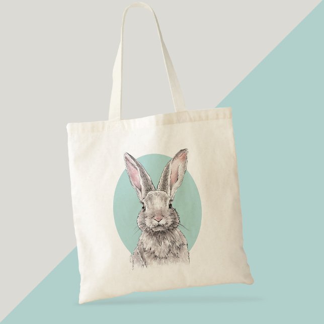 Tote Bag Lapin lapin dessin mignon printemps art animal (Créateur téléchargé)