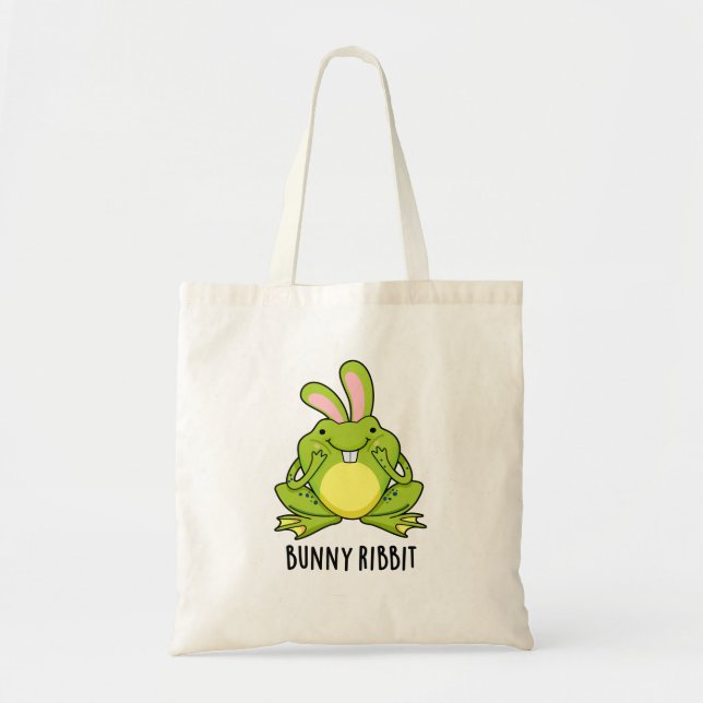 Tote Bag Lapin Ribbit Funny Lapin Frog Pun (Devant)