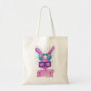 Tote Bag Lapin Rose Perdu dans la Musique