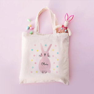 Tote Bag Lapin Rose Personnalisé
