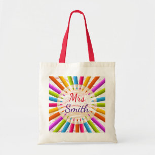 Tote Bag L'appréciation du professeur coloré de crayons