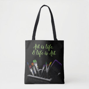 Tote Bag L'art, c'est la vie et la vie, c'est l'art, l'art,