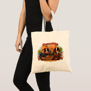 Tote Bag L'art des étiquettes de cigare vintage, Checkers M