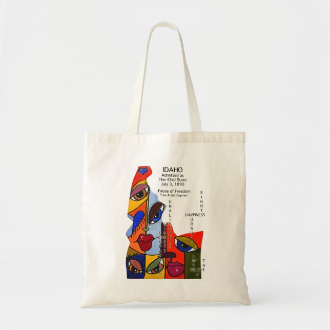 Tote Bag L'art d'Etat d'Idaho par surprise (Devant)