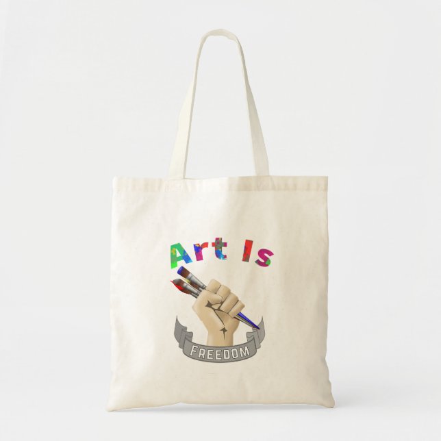 Tote Bag L'art est peintre artiste de liberté (Devant)