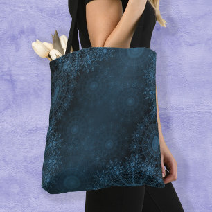 Tote Bag L'art floral étincelant de l'Egée dans le ciel noc