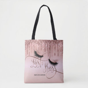Tote Bag Lash Boss Makeup Eyebrow Eyes Lashes Dripping Gold