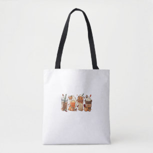 Tote Bag Latte D'Épice citrouille, Café D'Automne, Épice Ci