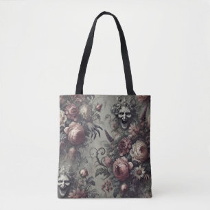 Tote Bag Laugh Lines - Gothique Grotesque Floral Baroque
