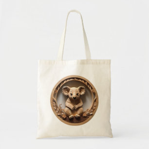 Tote Bag L'Australien Koala Bear Wood Carving,